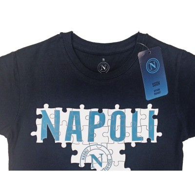 MAGLIA T SHIRT UFFICIALE SSC NAPOLI PUZZLE BLU