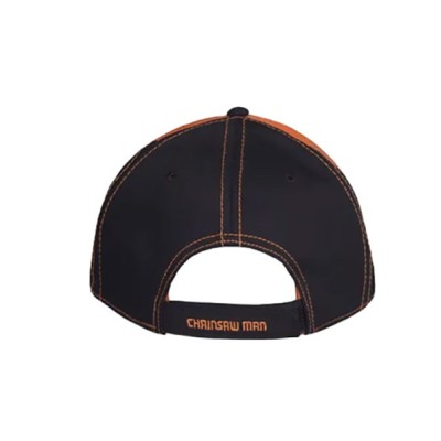 CHAINSAW MAN BLACK AND ORANGE BASEBALL CAP CAPPELLO DIFUZED