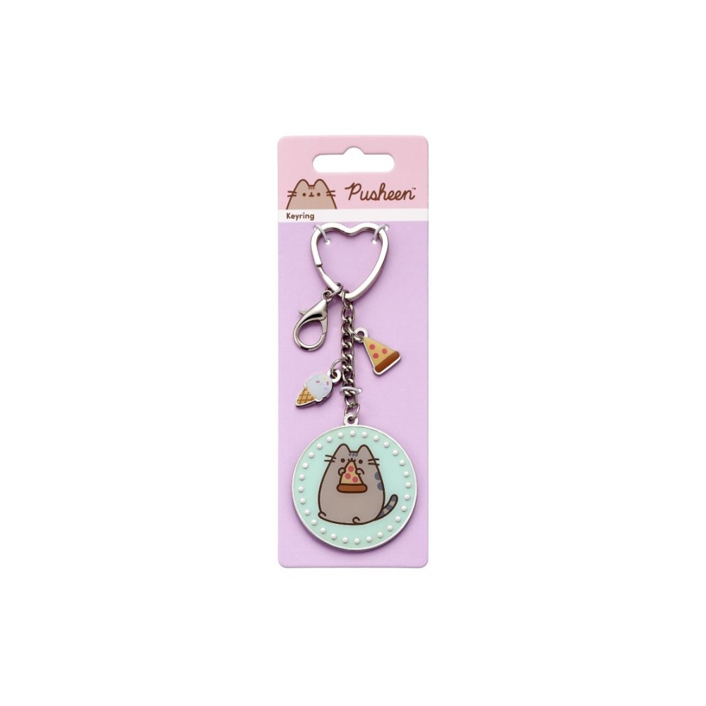 CARAT PUSHEEN THE CAT METAL KEYCHAIN WITH CHARMS