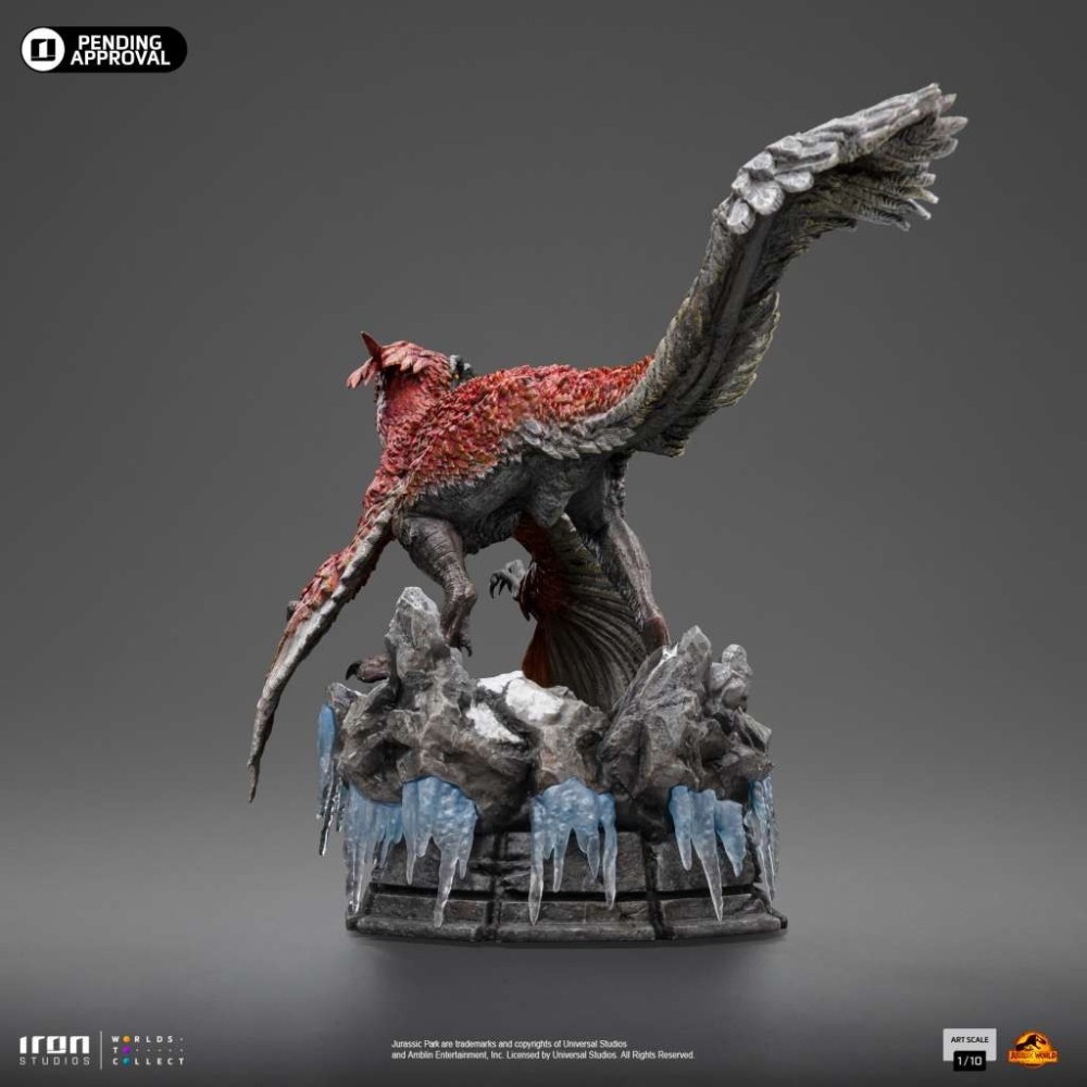 JURASSIC WORLD DOMINION PYRORAPTOR ART SCALE 1/10 STATUA FIGURE IRON STUDIOS