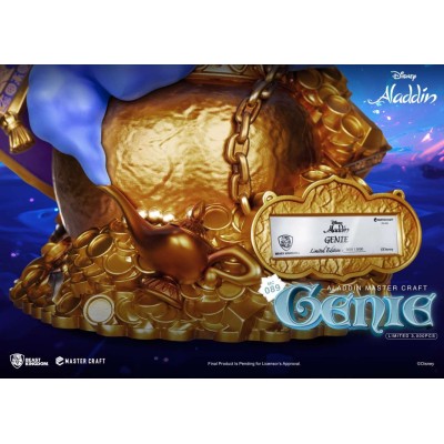 DISNEY ALADDIN GENIE MASTER CRAFT STATUA RESINA FIGURE BEAST KINGDOM