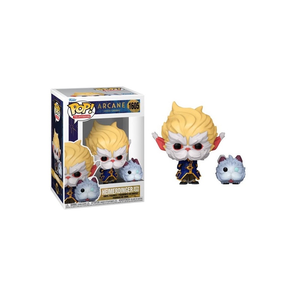 FUNKO POP! ARCANE LEAGUE OF LEGENDS HEIMERDINGER WITH PORO BOBBLE HEAD FIGURE FUNKO