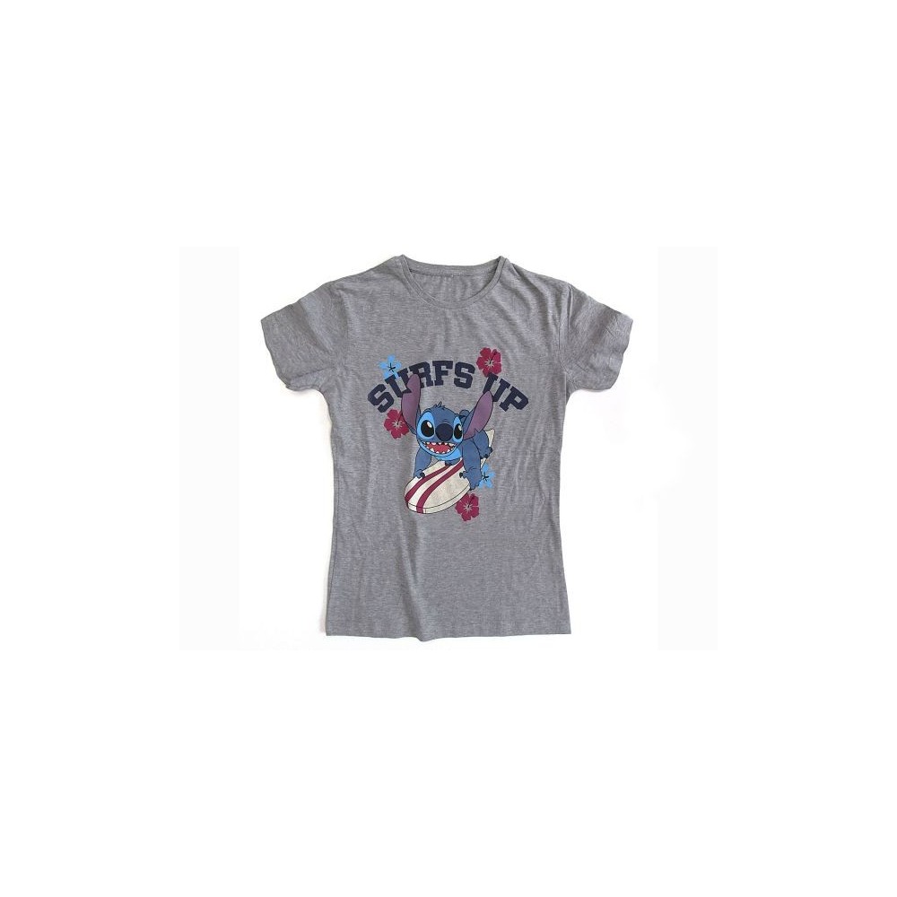 MAGLIA T SHIRT DONNA LILO AND STITCH SURFS UP STITCH
