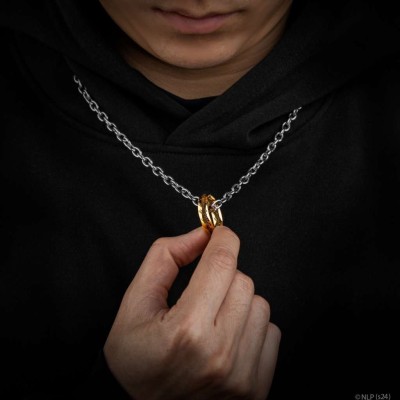 IL SIGNORE DEGLI ANELLI THE ONE RING NECKLACE COLLANA REPLICA CINEREPLICAS