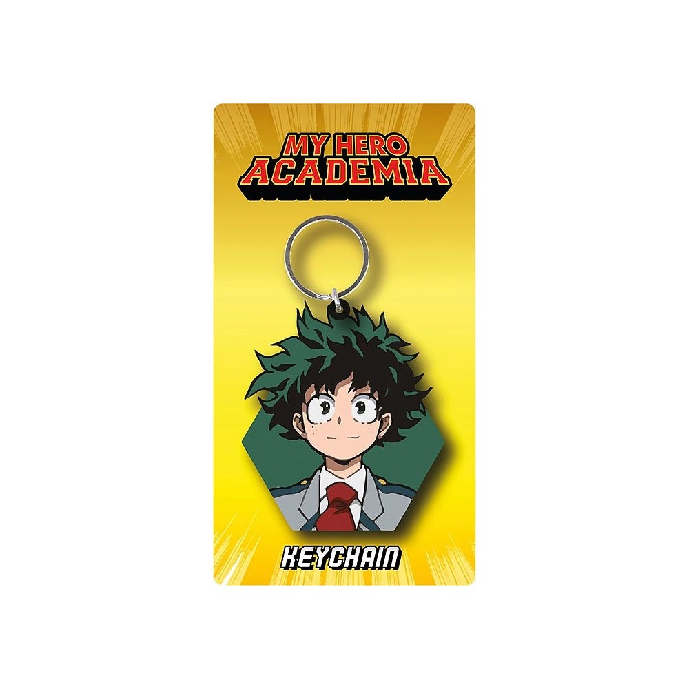 PYRAMID INTERNATIONAL MY HERO ACADEMIA DEKU FACE RUBBER KEYCHAIN