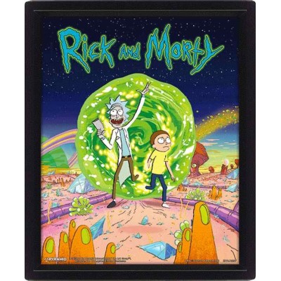 RICK AND MORTY PORTAL LENTICULAR 3D POSTER 25X20CM PYRAMID INTERNATIONAL