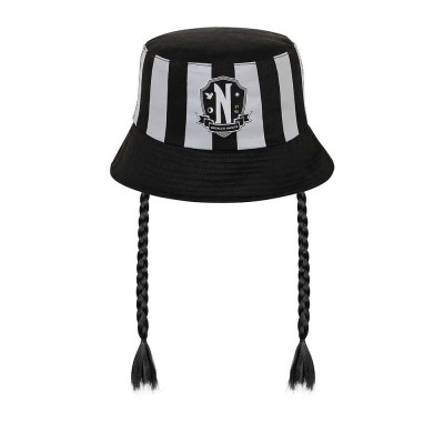 WEDNESDAY NEVERMORE MERCOLEDI ADDAMS CAPPELLO BIMBO CON TRECCINE KARACTERMANIA