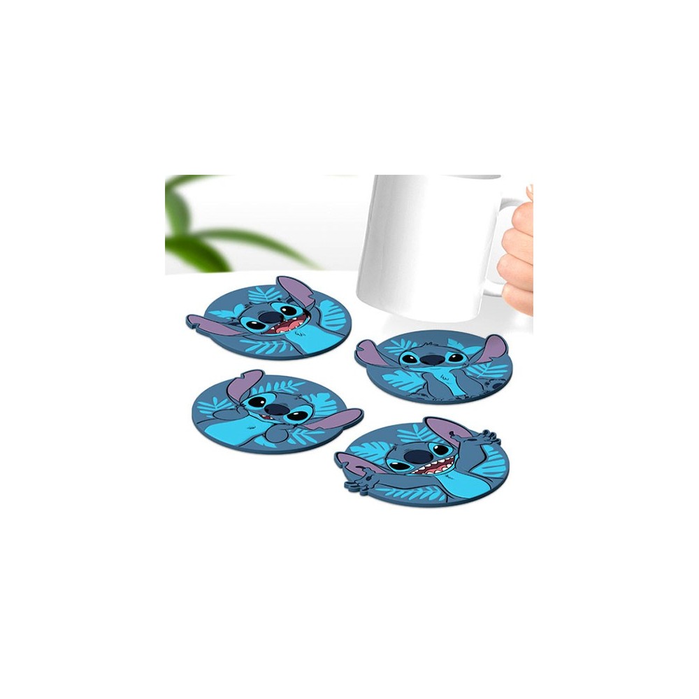 DISNEY STITCH SILICONE COASTERS 4X SOTTOBICCHIERI PALADONE PRODUCTS