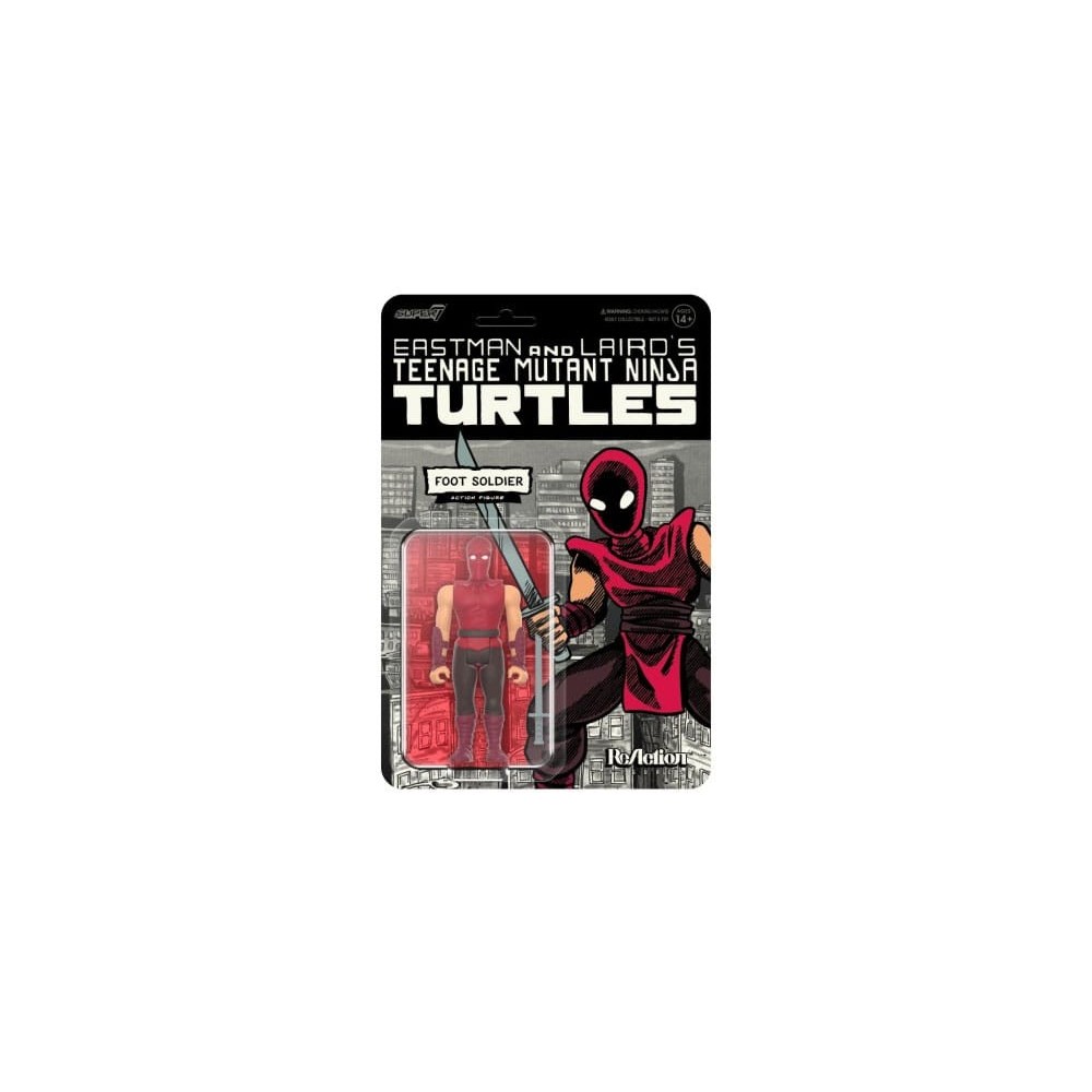 SUPER7 TEENAGE MUTANT NINJA TURTLES FOOT SOLDIER COMICS VER. REACTION ACTION FIGURE