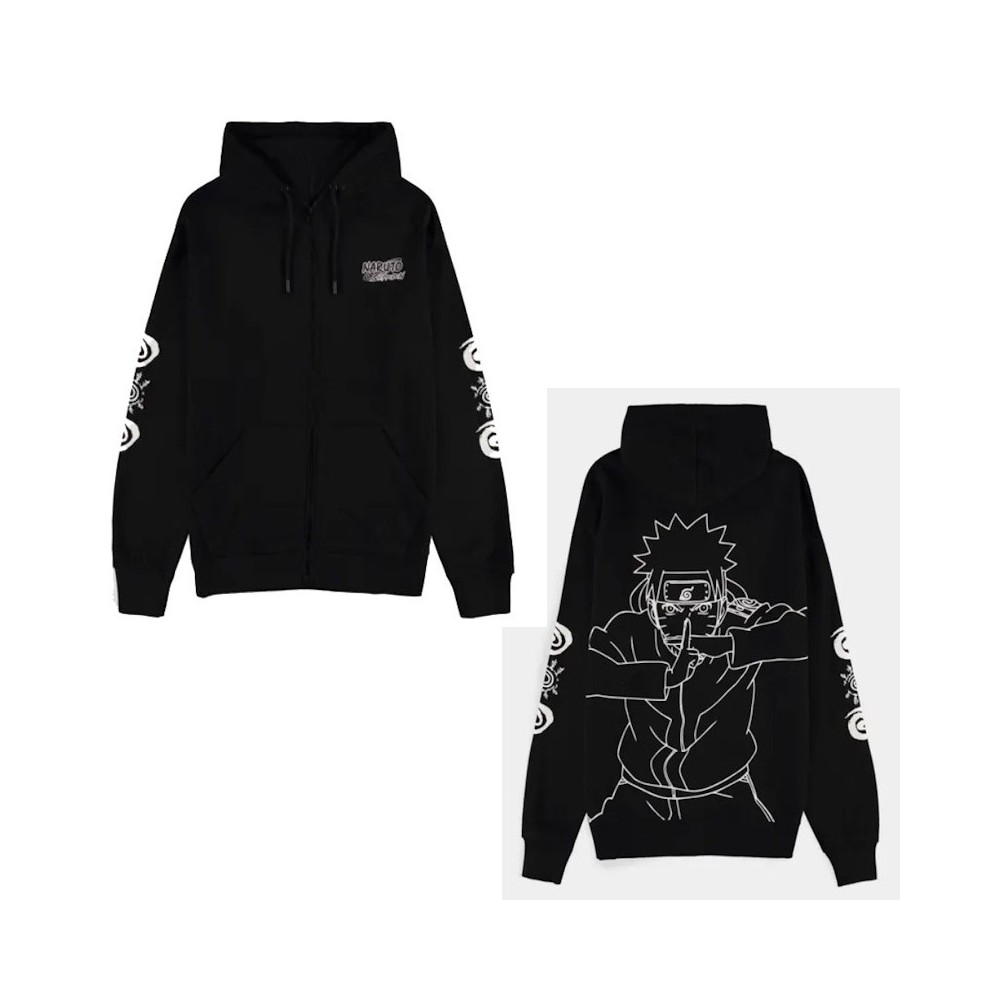 DIFUZED ZIP HOODIE NARUTO SHIPPUDEN NARUTO L SIZE