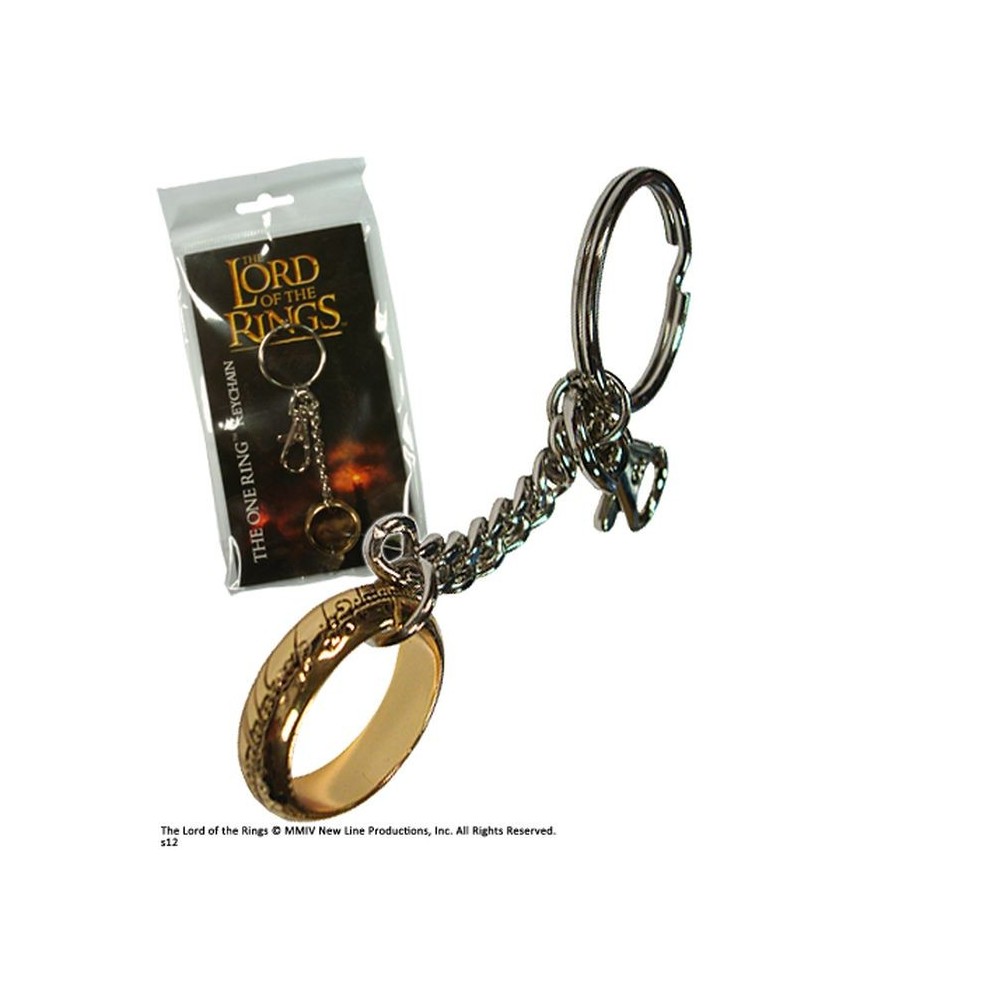 NOBLE COLLECTIONS THE LORD OF THE RINGS THE ONE RING METAL KEYCHAIN ANELLO PORTACHIAVI