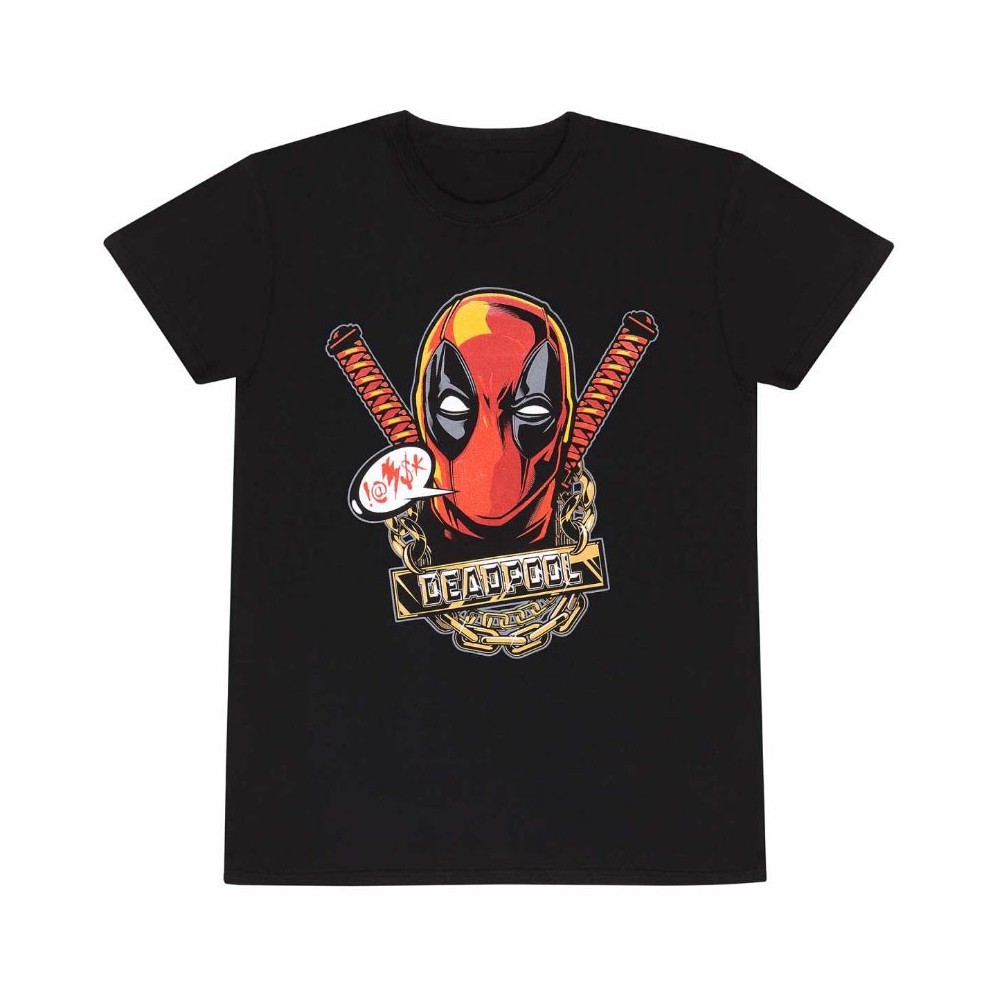 T-SHIRT MARVEL DEADPOOL GANGSTA TAGLIA L HEROES INC