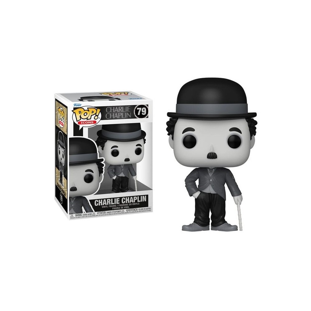 FUNKO POP! ICONS CHARLIE CHAPLIN BOBBLE HEAD FIGURE FUNKO