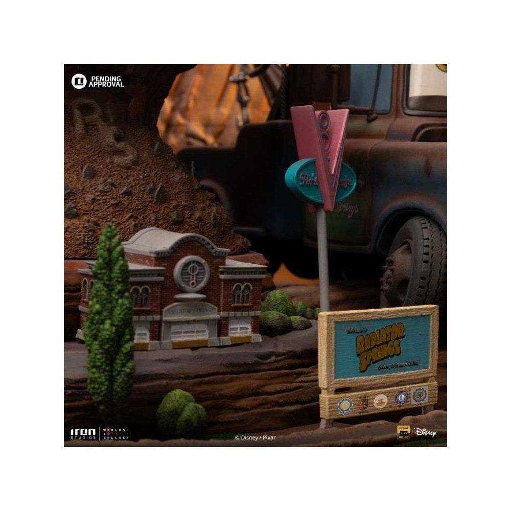 CARS LIGHTNING MCQUEEN AND TOW MATER BDS ART SCALE DELUXE 1/10 STATUA FIGURE IRON STUDIOS