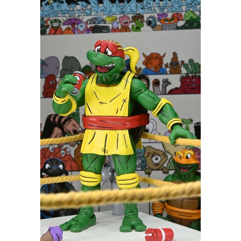 NECA TEENAGE MUTANT NINJA TURTLES ARCHIE COMICS STUMP WRESTLING TURTLES 4-PACK ACTION FIGURES