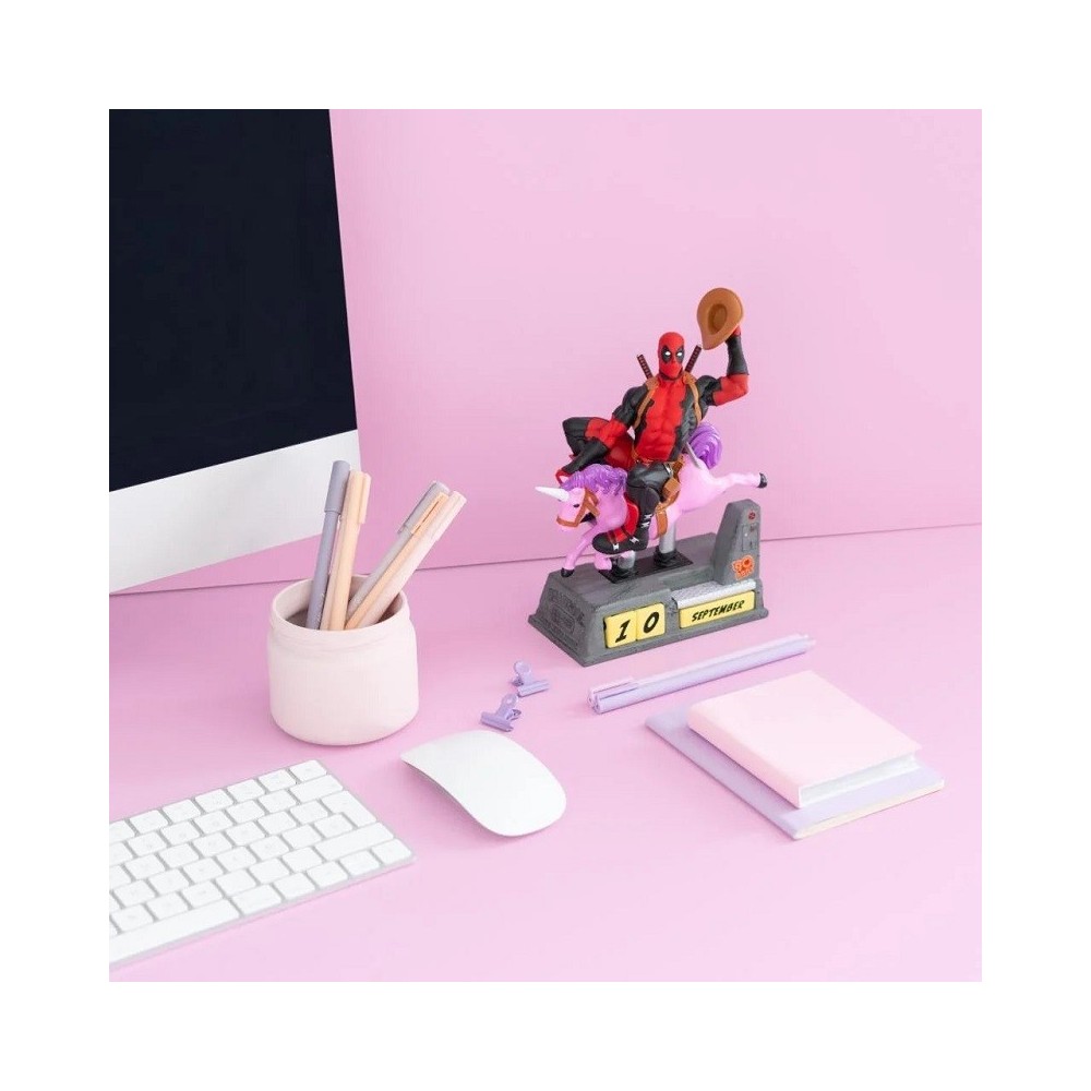 DEADPOOL UNICORN CALENDARIO PERPETUO FIGURE DIORAMA GRUPO ERIK
