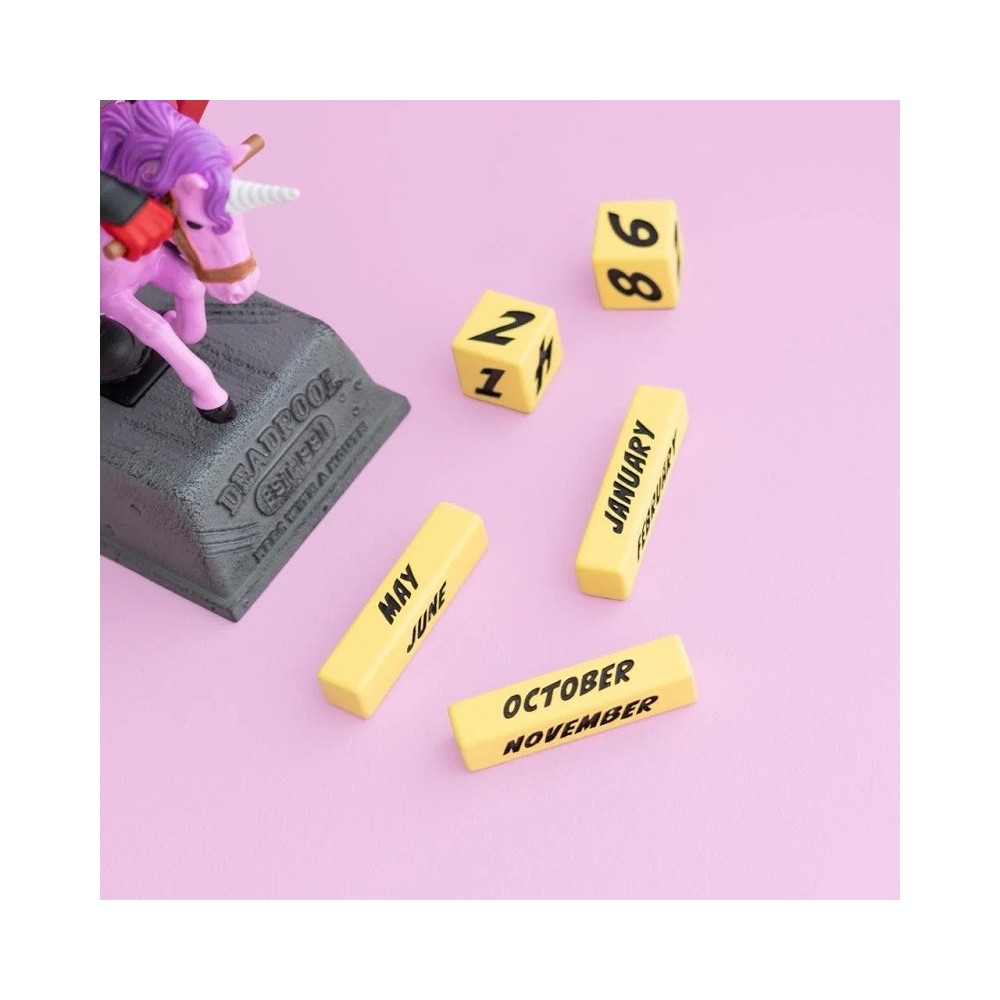 DEADPOOL UNICORN CALENDARIO PERPETUO FIGURE DIORAMA GRUPO ERIK