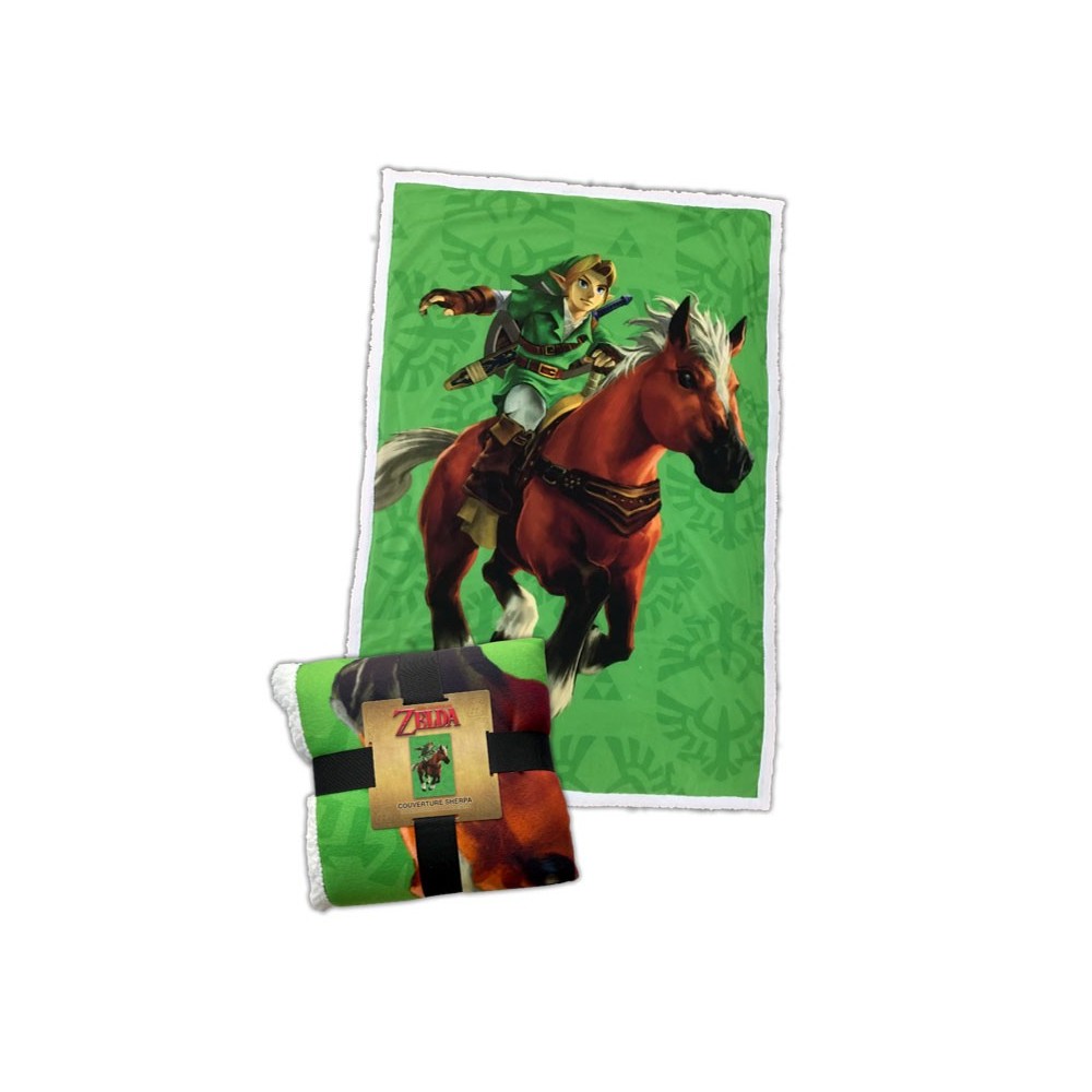 THE LEGEND OF ZELDA LINK ED EPONA COPERTA IN PILE SHERPA 100X150CM LYO