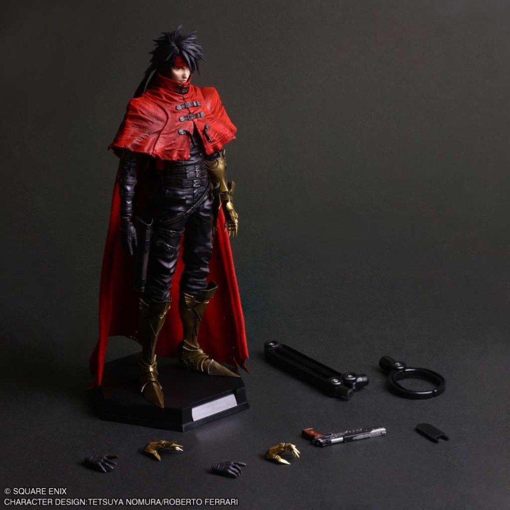 SQUARE ENIX FINAL FANTASY 7 REBIRTH VINCENT VALENTINE PLAY ARTS SHIN 28CM ACTION FIGURE