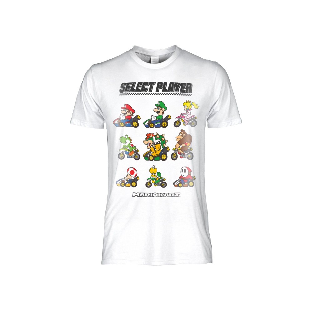 T SHIRT NINTENDO SUPER MARIO KART SELECT PLAYER