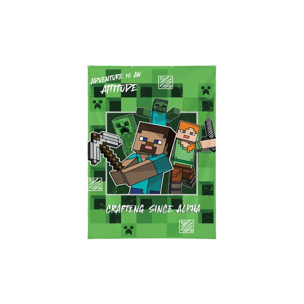 MINECRAFT CRAFTING SINCE ALPHA WALL DECOR 125X85CM TELO DECORATIVO LYO