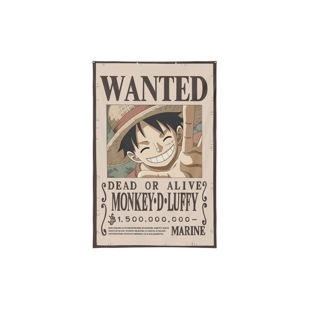 ONE PIECE MONKEY D.LUFFY WANTED WALL DECOR 125X85CM TELO DECORATIVO LYO