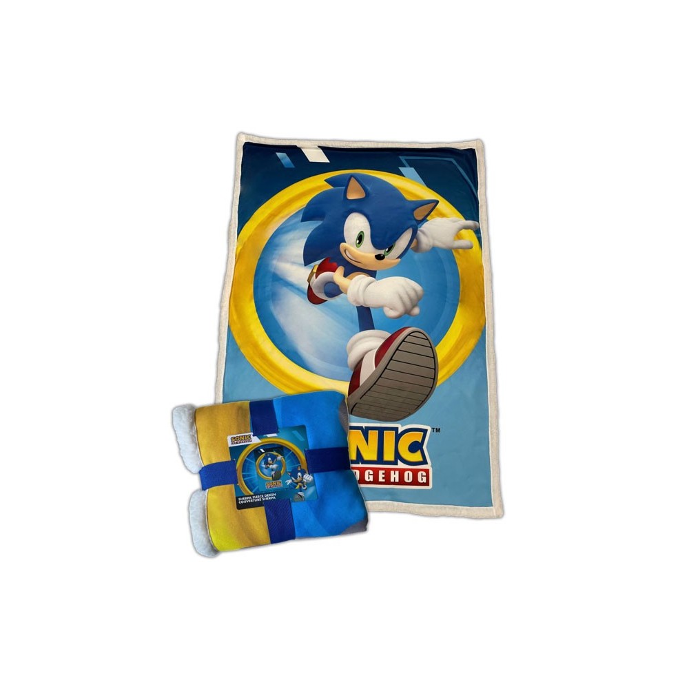 LYO SONIC THE HEDGEHOG FLEECE SHERPA BLANKET 100X150CM