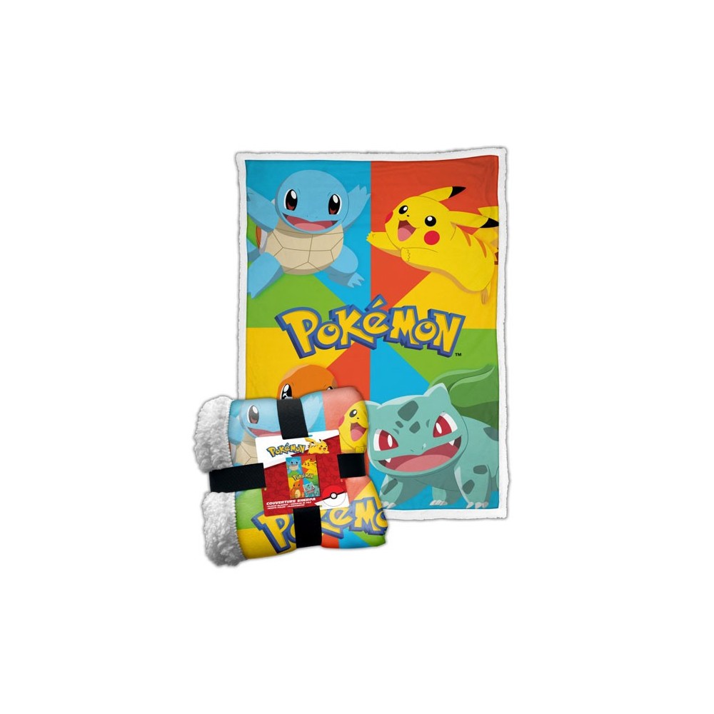 POKEMON STARTERS COPERTA IN PILE SHERPA 100X150CM LYO