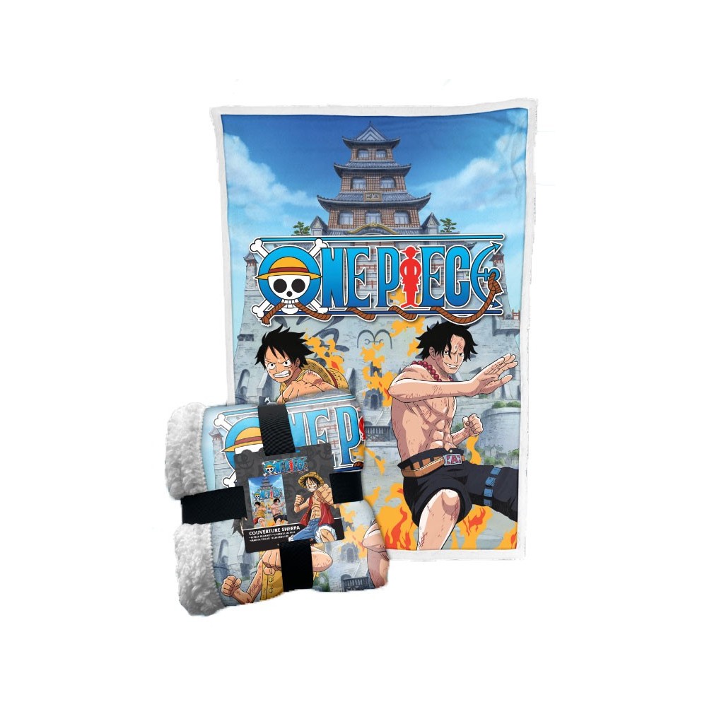 LYO ONE PIECE MONKEY D.LUFFY AND PORTGAS D.ACE FLEECE SHERPA BLANKET 100X150CM