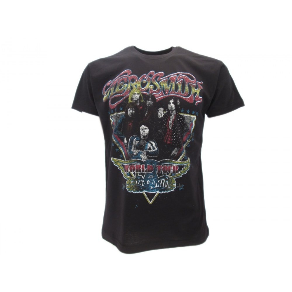 MAGLIA T SHIRT AEROSMITH NERA