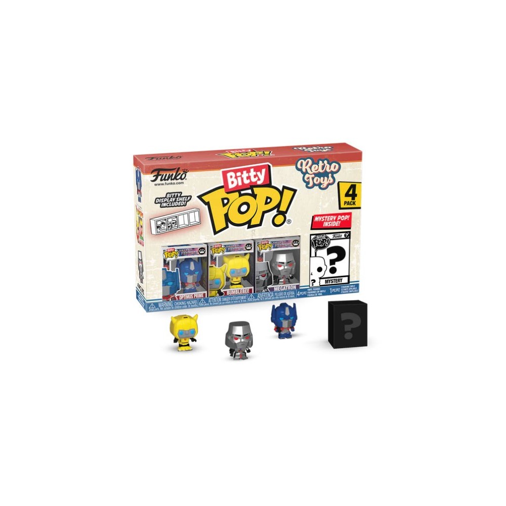 FUNKO FUNKO BITTY POP! RETRO TOYS 4 PACK TRANSFORMERS VINYL MINI FIGURES