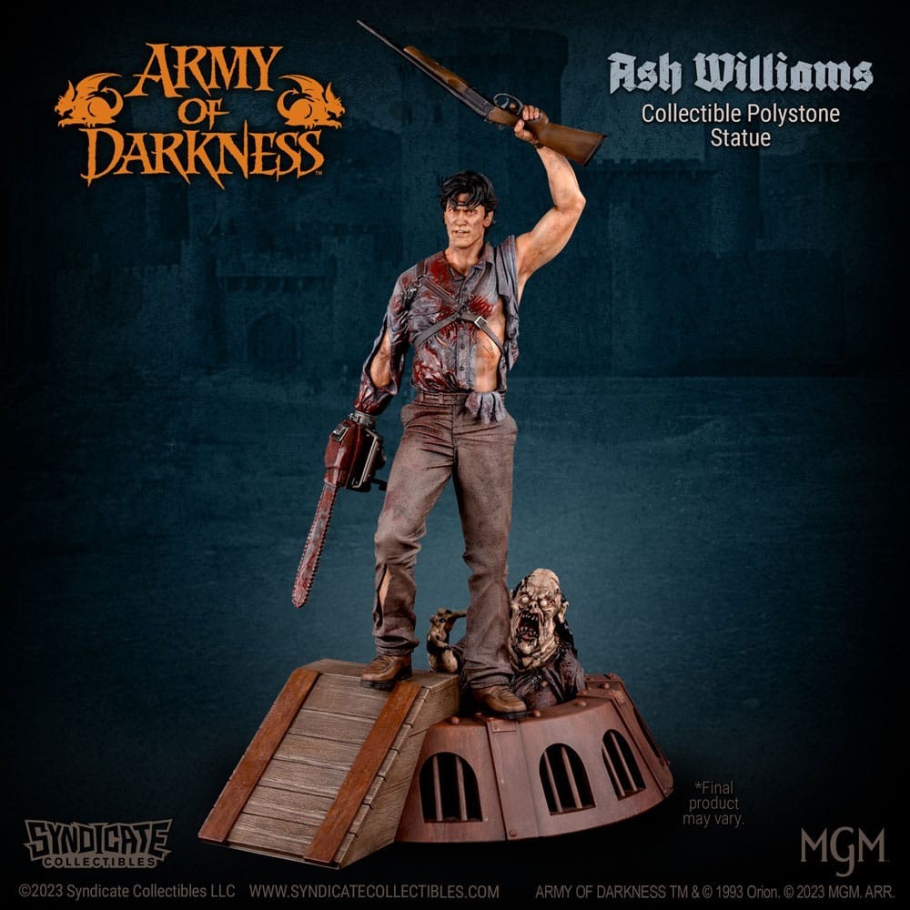 SYNDICATE COLLECTIBLES ARMY OF DARKNESS ASH WILLIAMS 1/10 STATUE RESIN FIGURE