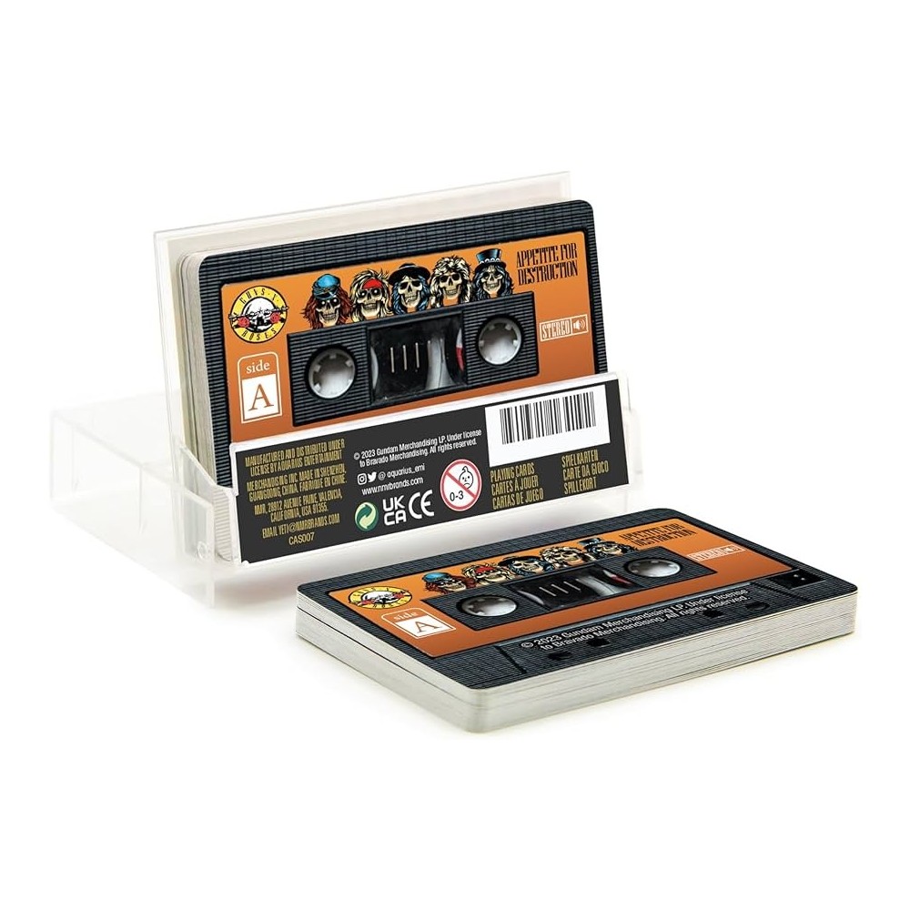 GUNS N' ROSES CASSETTE PLAYING CARDS MAZZO CARTE DA GIOCO AQUARIUS ENT