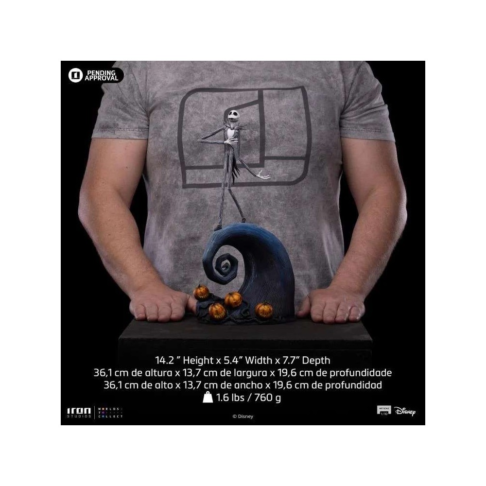 NIGHTMARE BEFORE CHRISTMAS JACK SKELLINGTON ART SCALE 1/10 STATUA FIGURE IRON STUDIOS