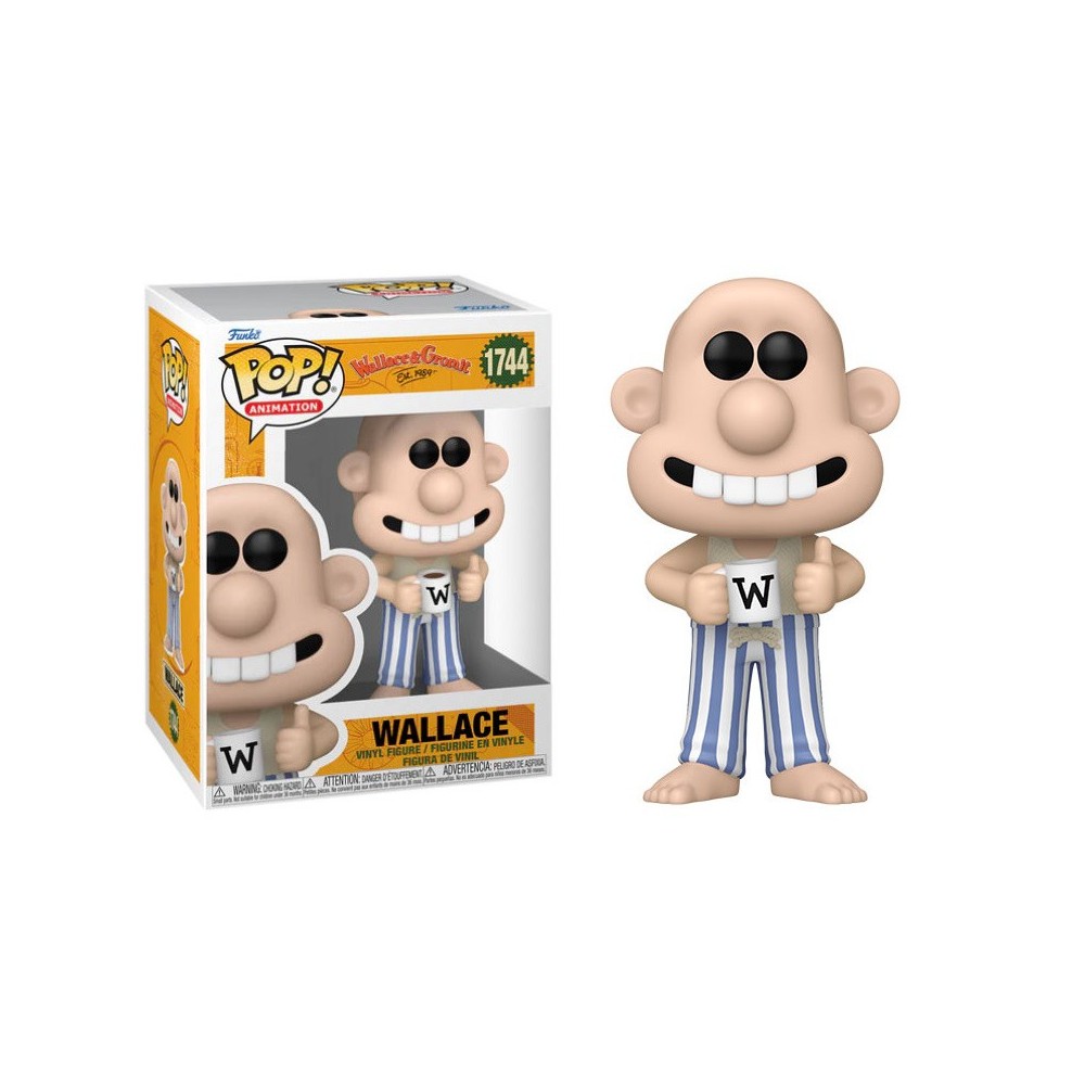 FUNKO POP! WALLACE AND GROMIT 1744 PAJAMAS WALLACE BOBBLE HEAD KNOCKER FIGURE FUNKO