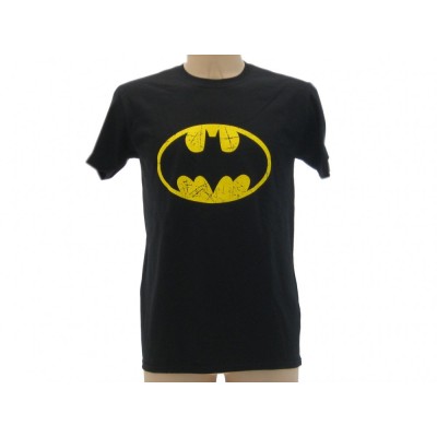 MAGLIA T SHIRT BATMAN LOGO VINTAGE NERA