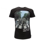 MAGLIA T SHIRT BEATLES ABBEY ROAD NERA