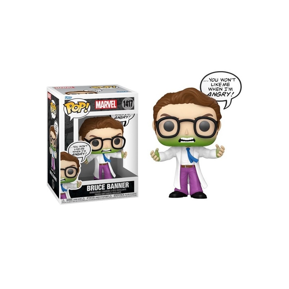 FUNKO POP! MARVEL HULK BRUCE BANNER BOBBLE HEAD FIGURE FUNKO