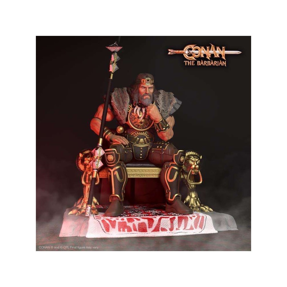 CONAN THE BARBARIAN ULTIMATES KING CONAN AQUILONIAN THRONE ACTION FIGURE SUPER7