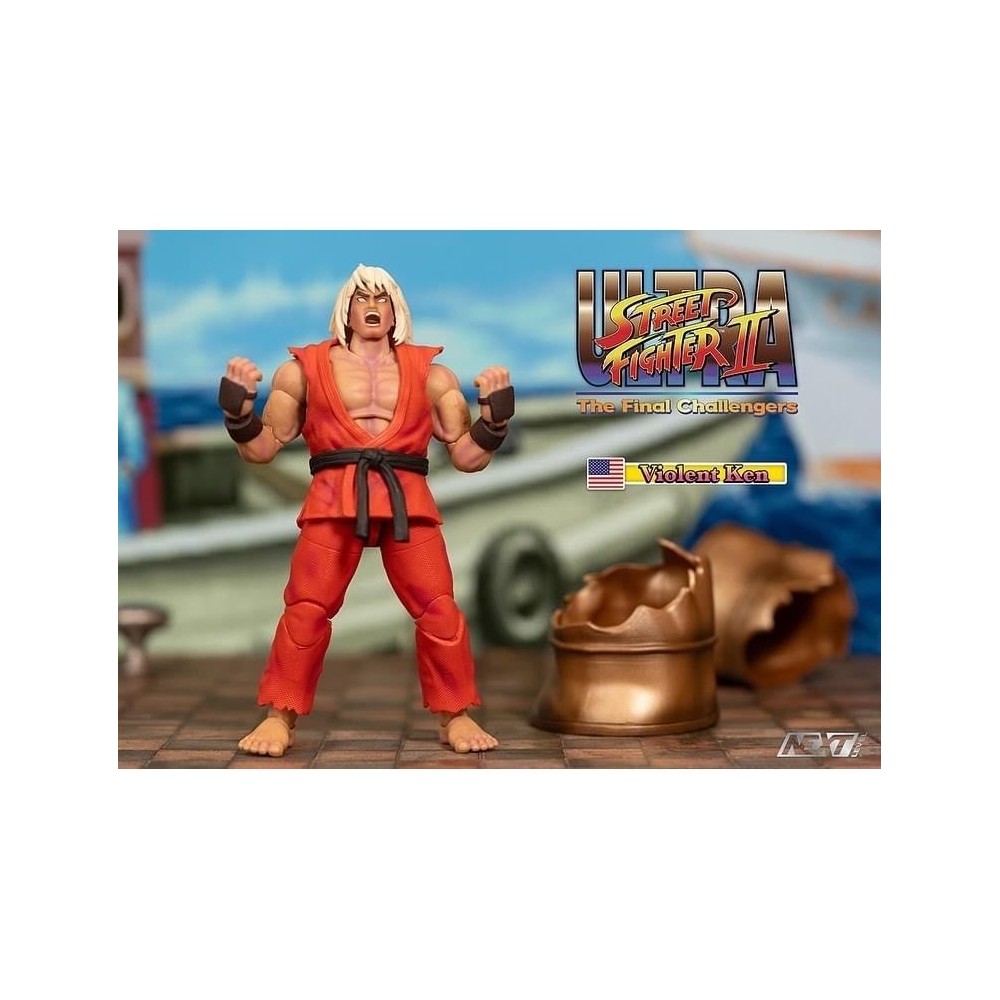 ULTRA STREET FIGHTER II VIOLENT KEN NEXT LEVEL SDCC 2024 ACTION FIGURE JADA TOYS