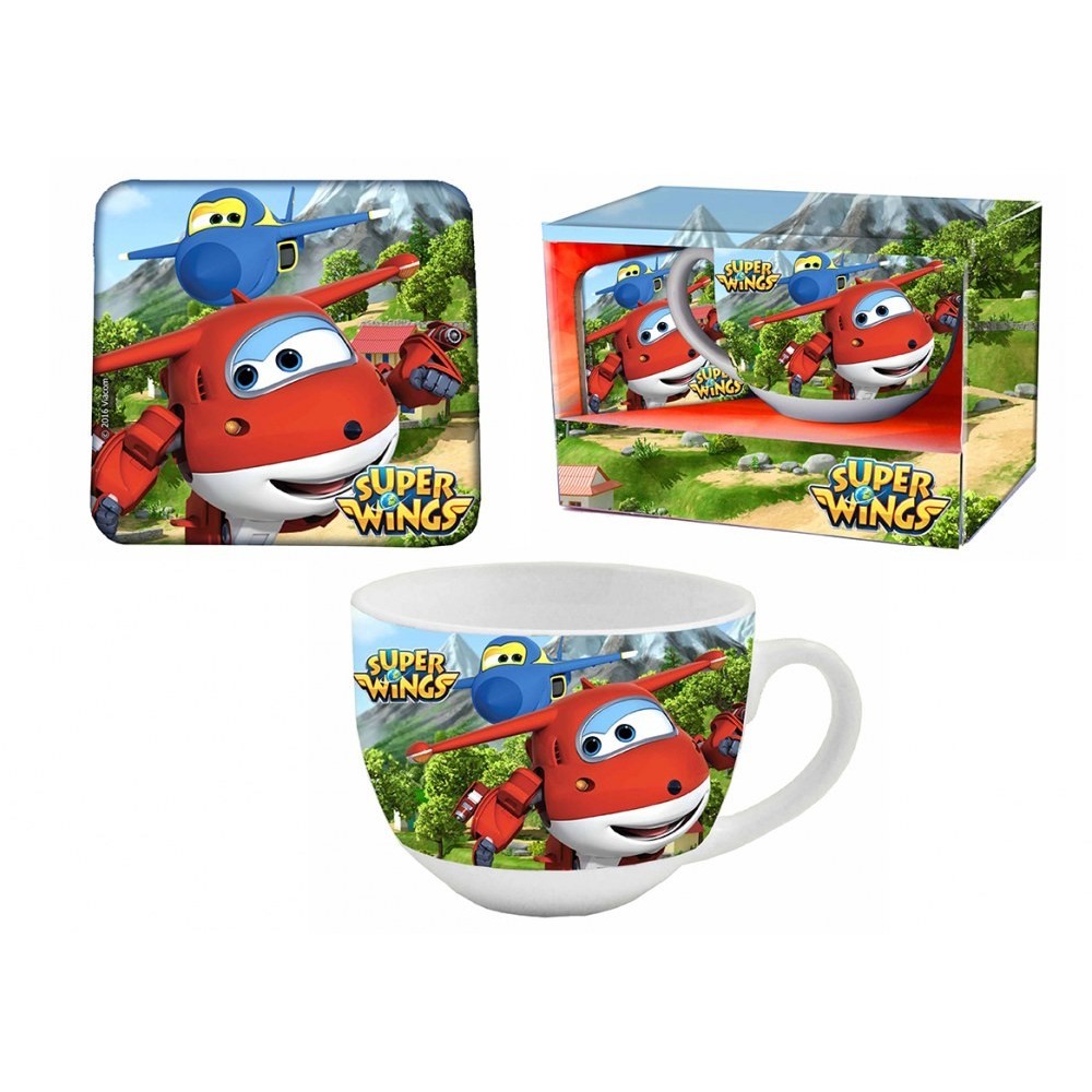 PYRAMID INTERNATIONAL SUPER WINGS CERAMIC MUG TAZZA + SOTTOPIATTO