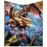 ANNE STOKES DRAGON NEST COPERTA PLAID 160 X 140CM NEMESIS NOW