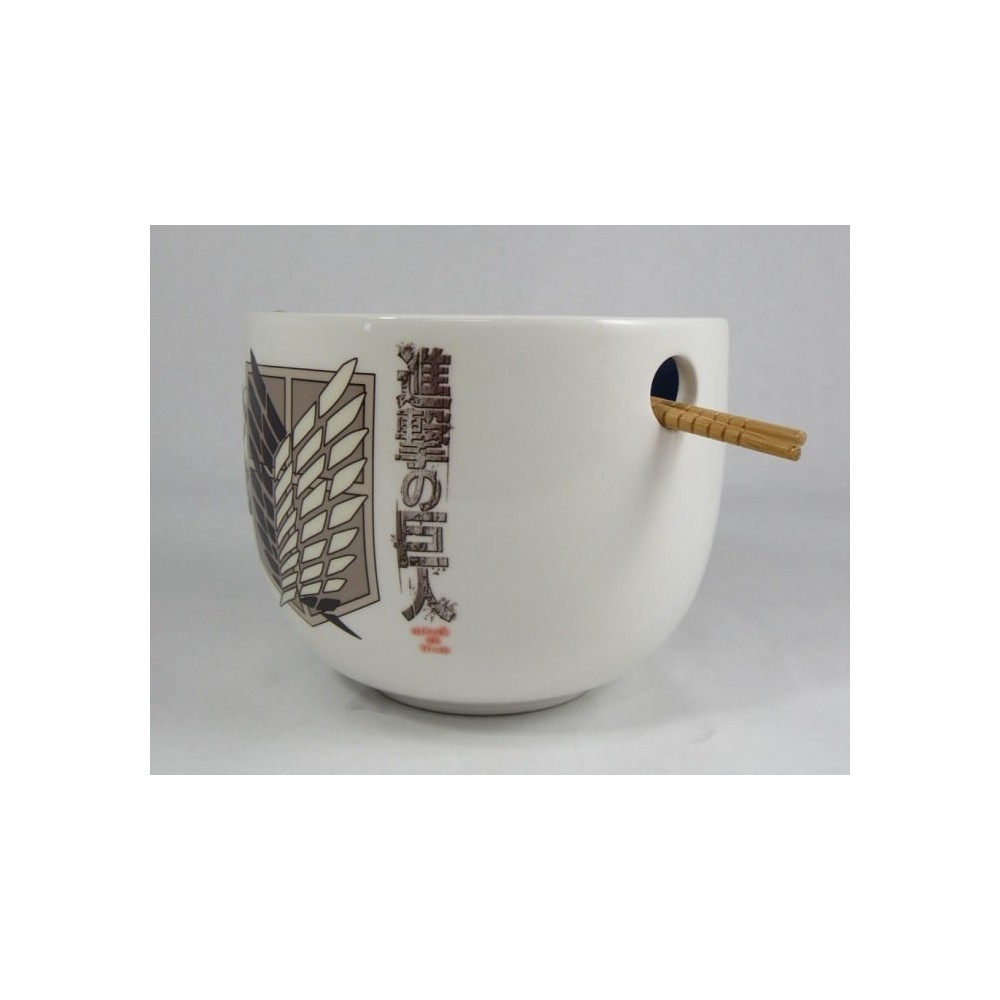 ATTACCO DEI GIGANTI SURVEY CORPS CIOTOLA E BACCHETTE RAMEN BOWL JUST FUNKY