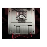 FANATTIK DOOM II COMMEMORATIVE FLOPPY DISC ANTIQUE SILVER EDITION REPLICA