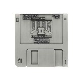 FANATTIK DOOM II COMMEMORATIVE FLOPPY DISC ANTIQUE SILVER EDITION REPLICA
