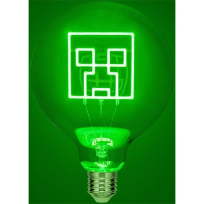 MINECRAFT CREEPER LED NEON BULB LAMPADINA PALADONE PRODUCTS