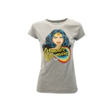 MAGLIA T SHIRT DONNA WONDER WOMAN GRIGIA