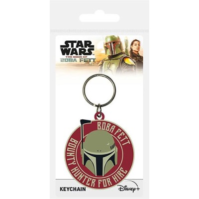 PYRAMID INTERNATIONAL STAR WARS THE BOOK OF BOBA FETT BOUNTY HUNTER FOR HIRE KEYCHAIN KEYRING