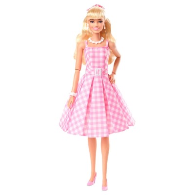MATTEL BARBIE THE MOVIE BARBIE IN PINK GINGHAM DRESS DOLL ACTION FIGURE
