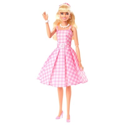 MATTEL BARBIE THE MOVIE BARBIE IN PINK GINGHAM DRESS DOLL ACTION FIGURE